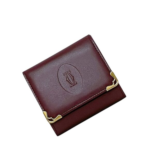 Cartier Coin Case Bordeaux Must Coin Purse Leather